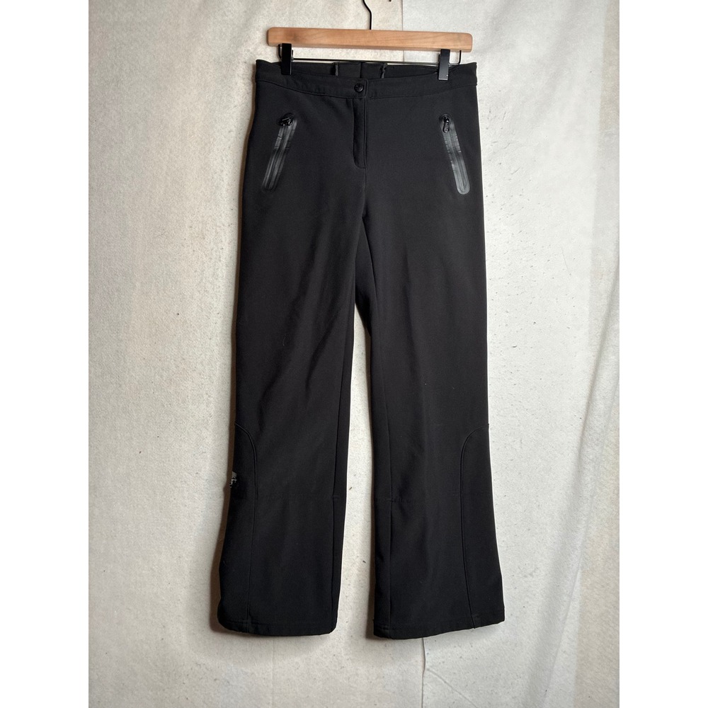 AFRC Womens Black Softshell Ski Snow Pants Size 8 Regular Style 7625R Stretch